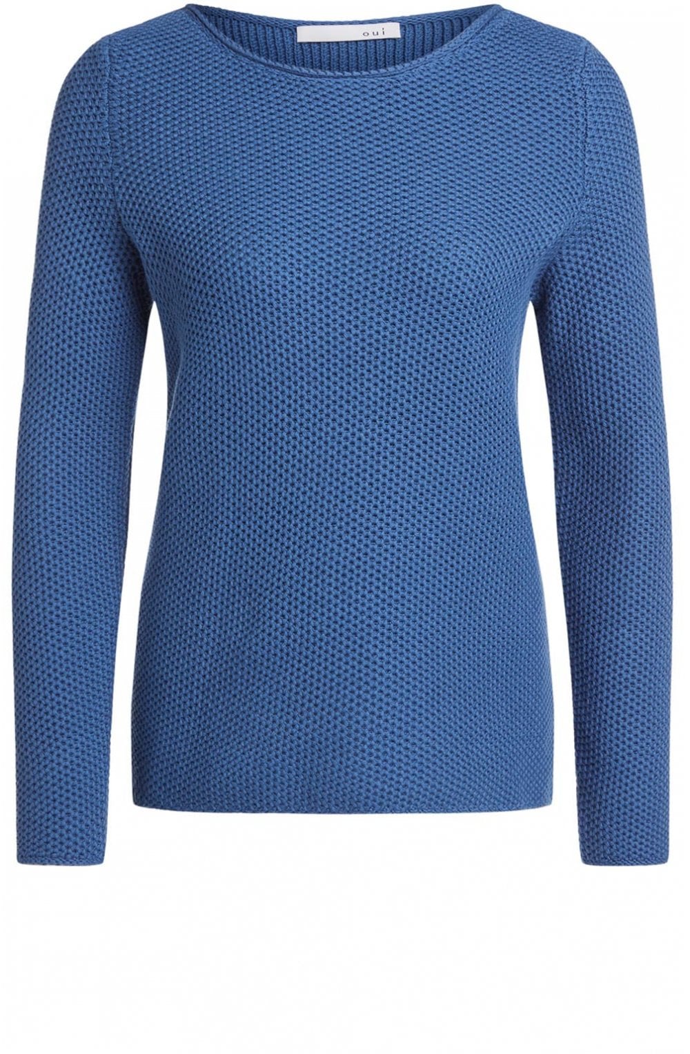 Blue Woven Knit Jumper