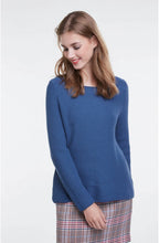 Blue Woven Knit Jumper