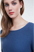 Blue Woven Knit Jumper