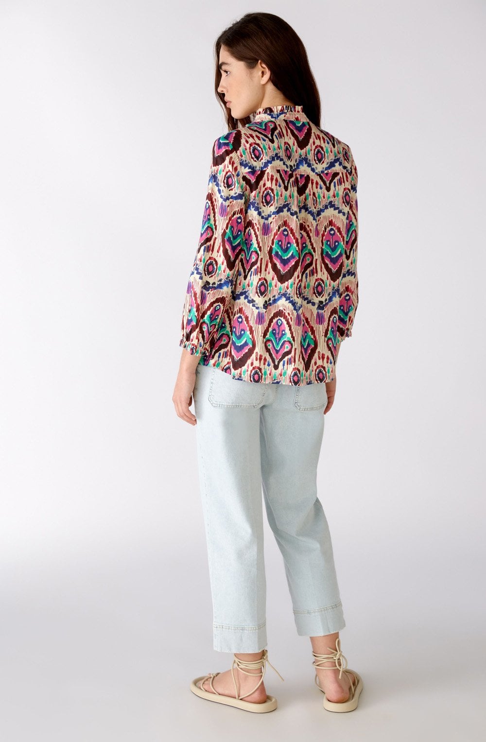 Bold Aztec Print Smock Top