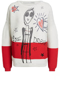 Bold Design Ribbed Knit Sweater