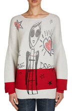 Bold Design Ribbed Knit Sweater