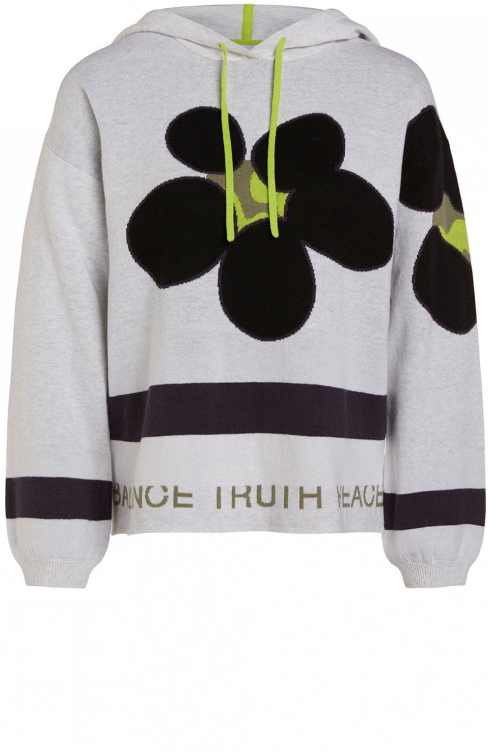 Bold Floral Design Hooded Jumper
