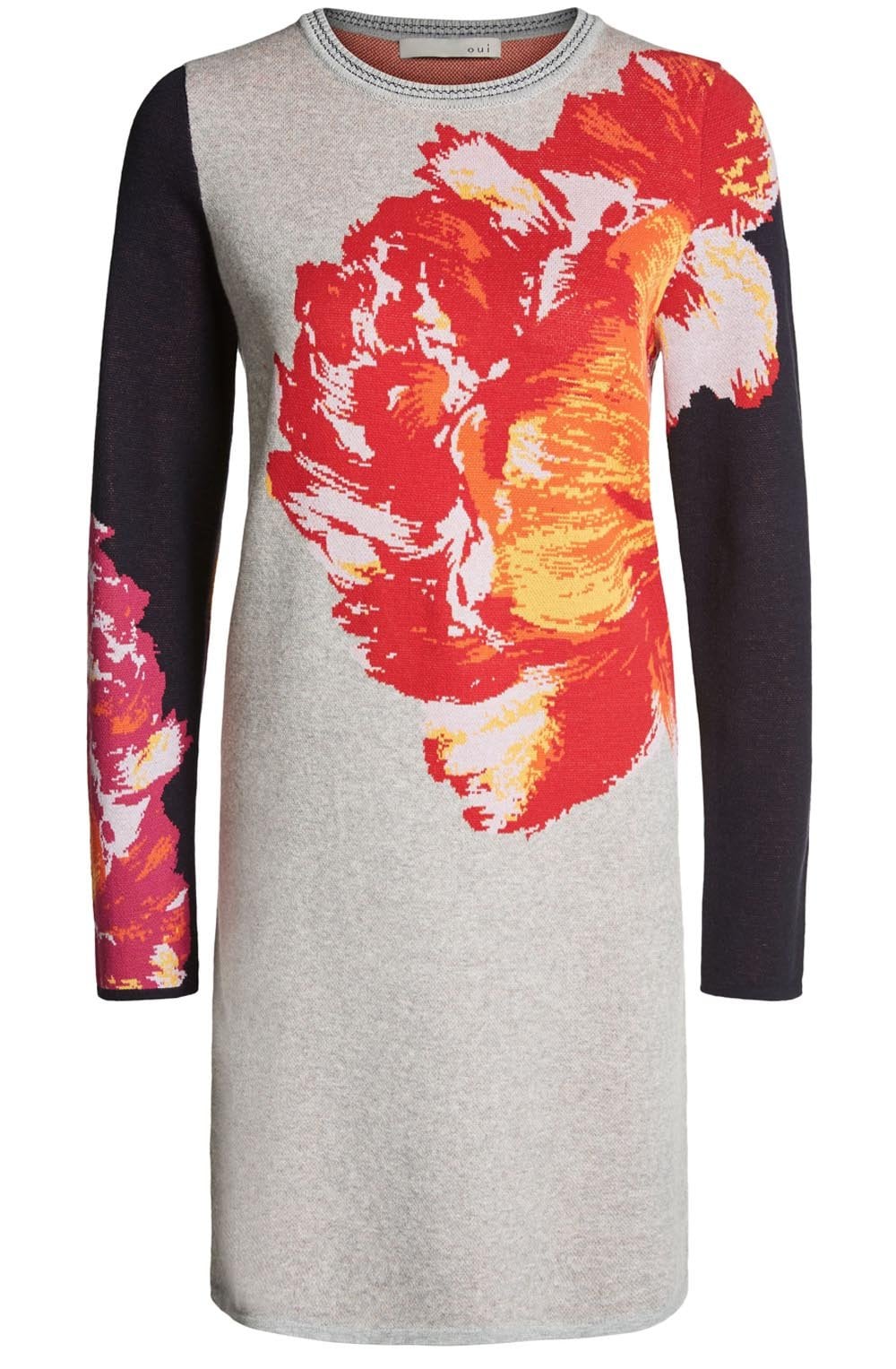 Bold Floral Knit Dress