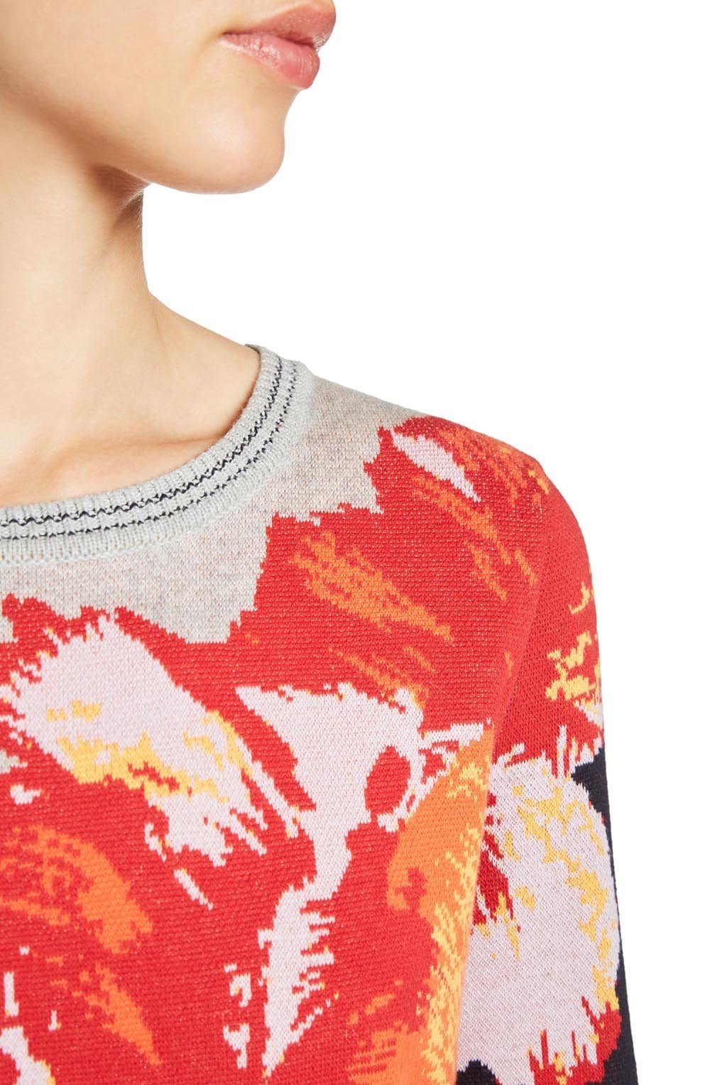 Bold Floral Knit Dress