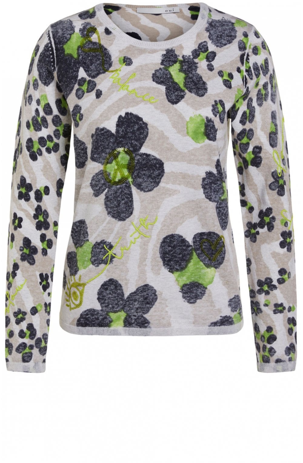 Bold Floral Print Jumper