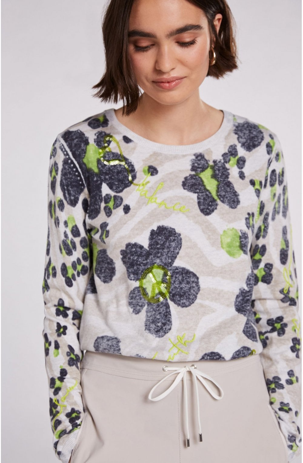 Bold Floral Print Jumper