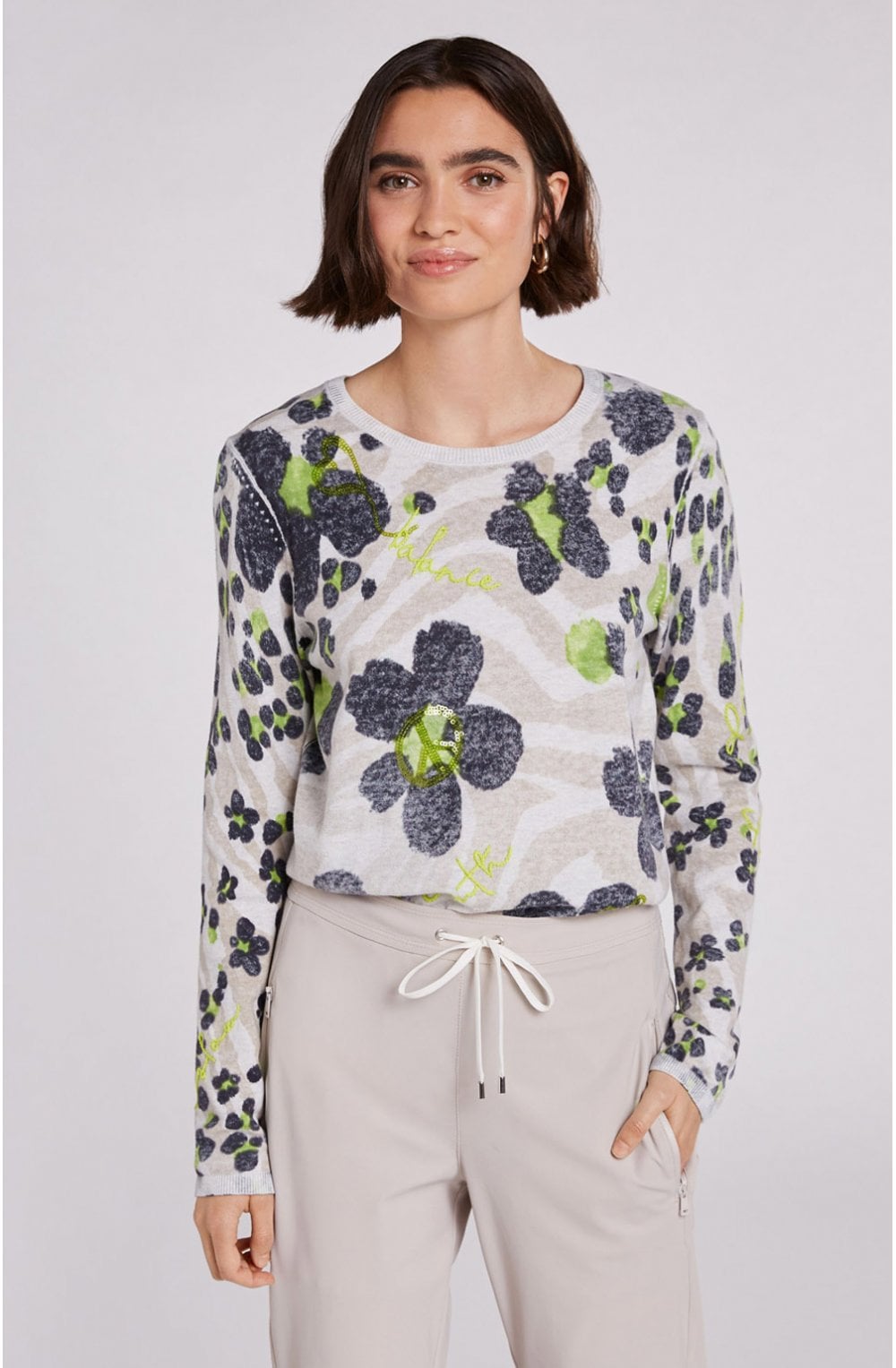 Bold Floral Print Jumper