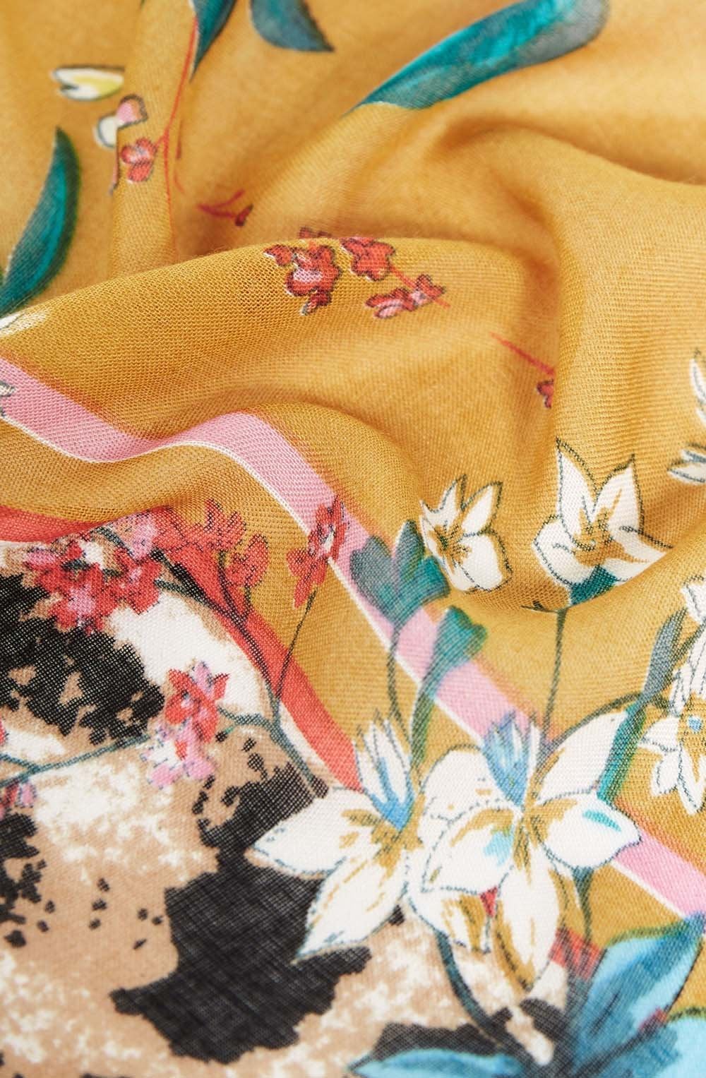 Bold Floral Print Scarf