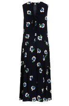 Bold Floral Print Tiered Maxi Dress