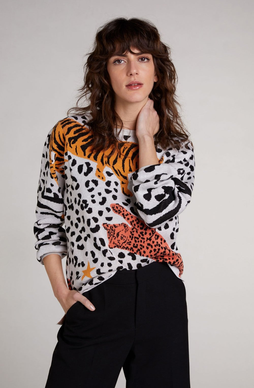 Bold Leopard Design Jumper