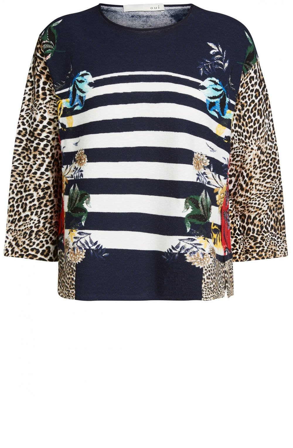 Bold Mixed Print Sweater