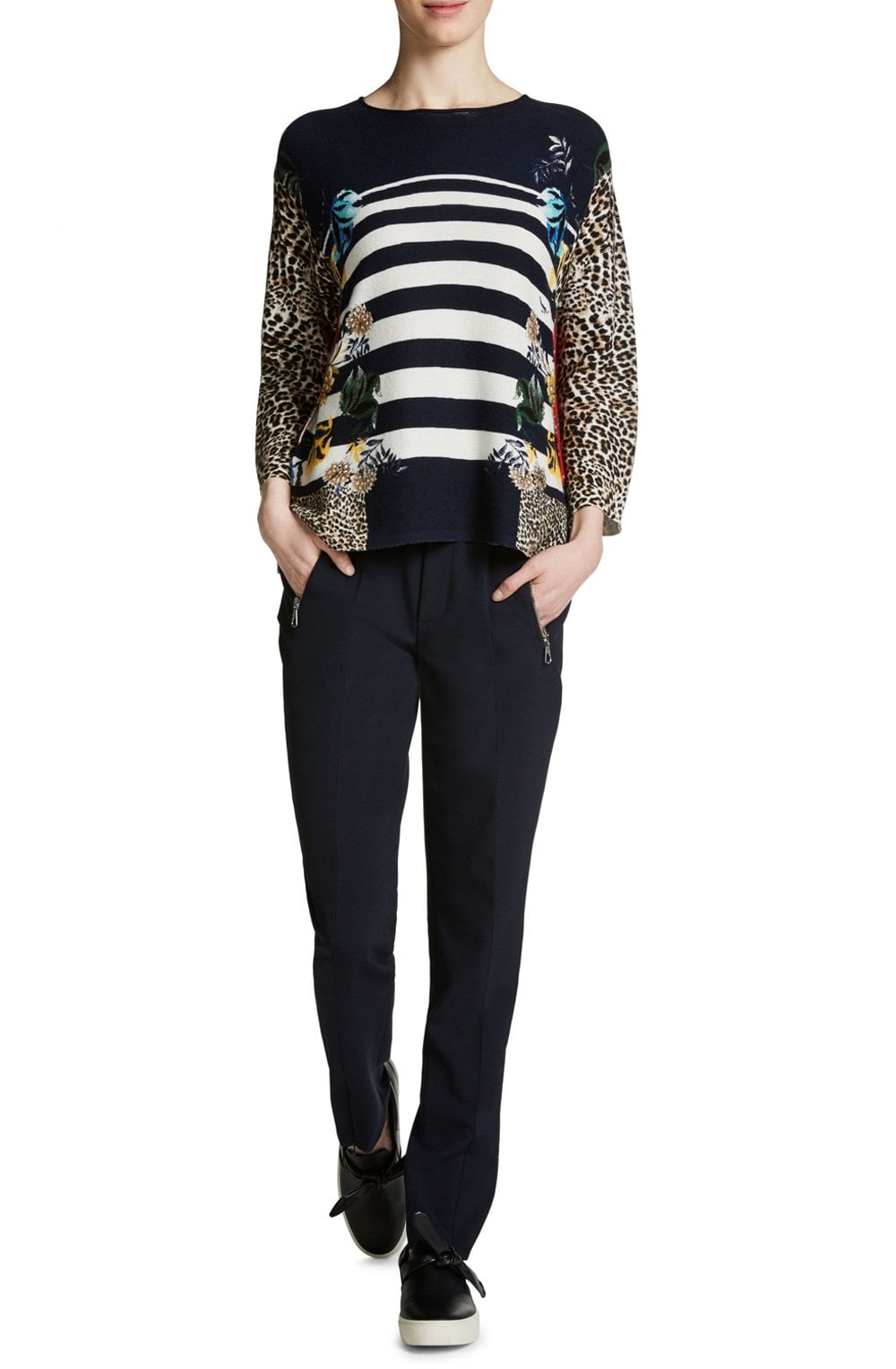 Bold Mixed Print Sweater