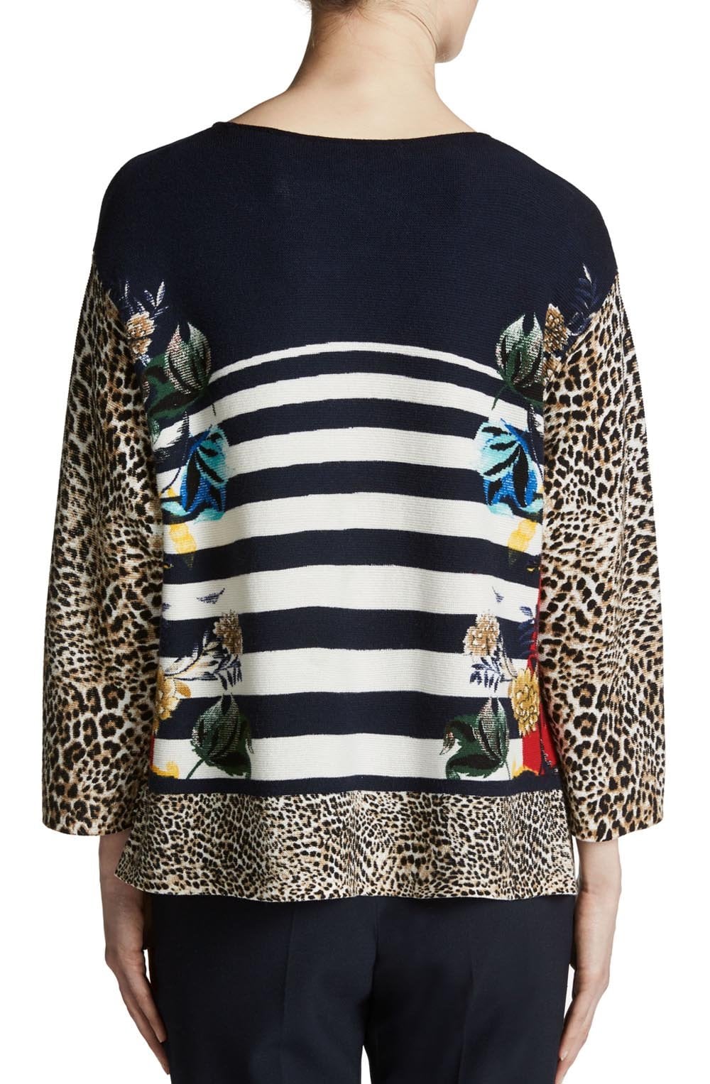Bold Mixed Print Sweater