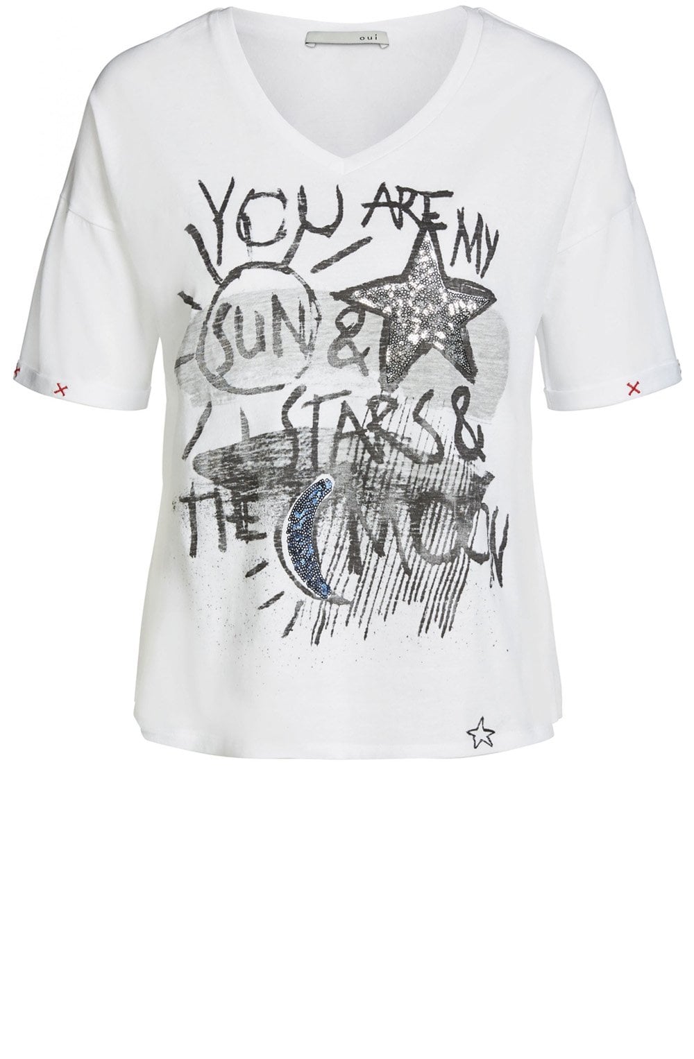 Bold Motif Jersey T Shirt
