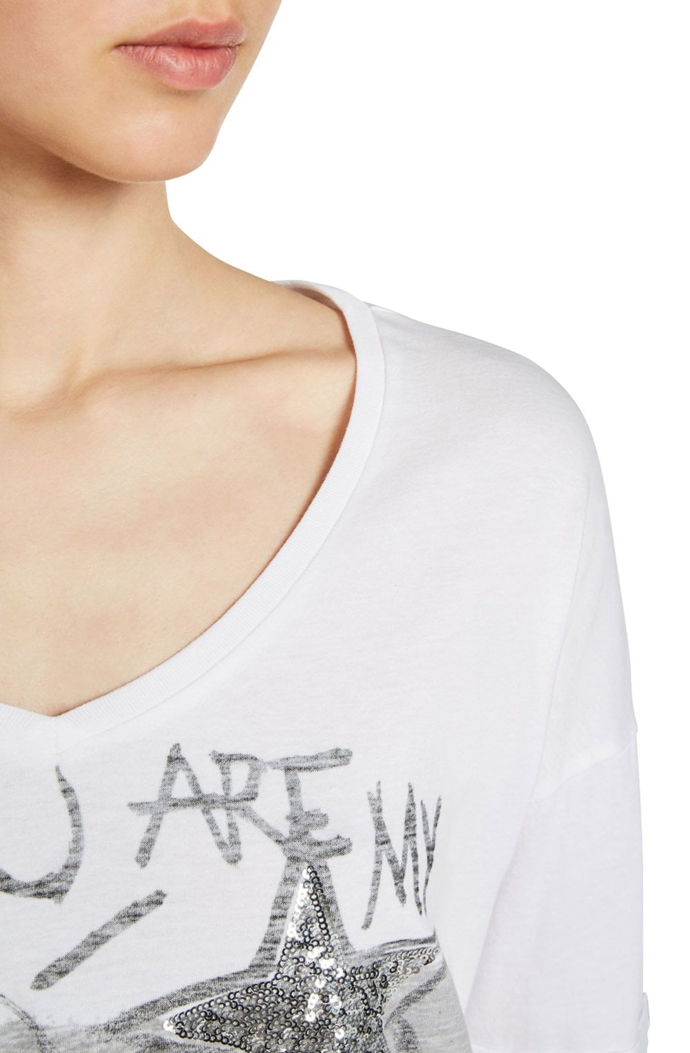Bold Motif Jersey T Shirt