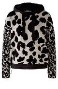 Bold Print and Contrast Hood Jumper