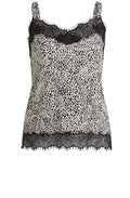 Bold Print Lace Detailed Camisole