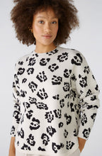 Bold Print Rounded Hemline Jacquard Jumper