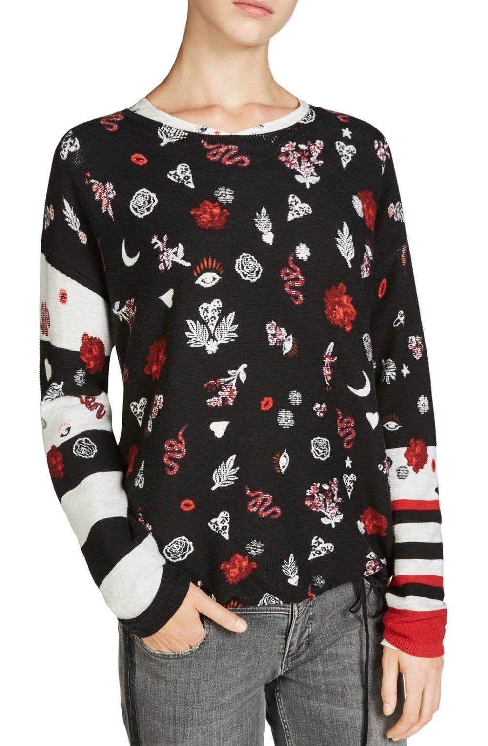 Bold Print Sweater
