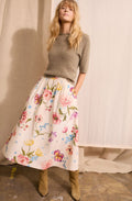 Botany Bliss Cotton Midi Skirt