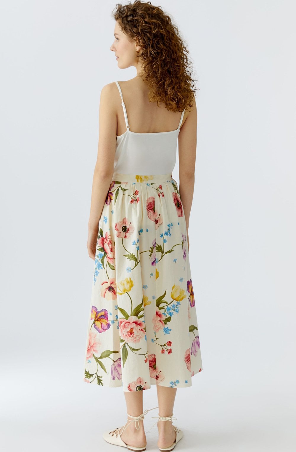 Botany Bliss Cotton Midi Skirt