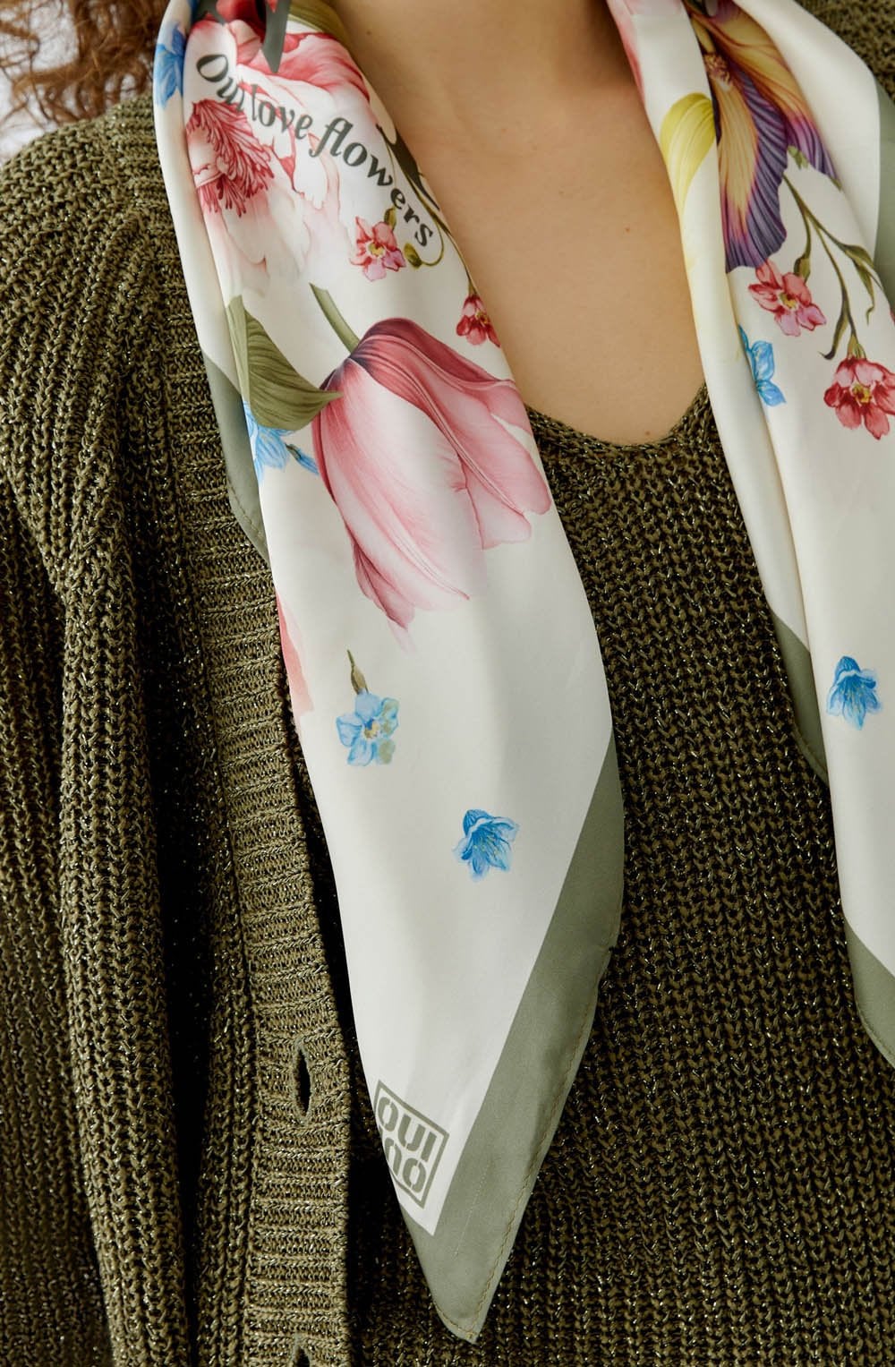 Botany Bliss Silk Touch Square Scarf