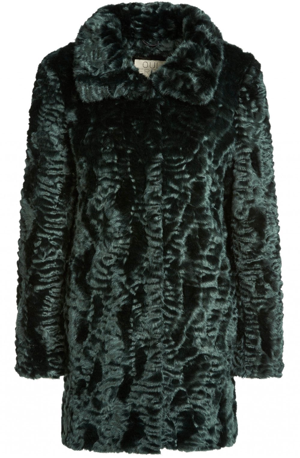 Bottle Green Faux Fur Coat