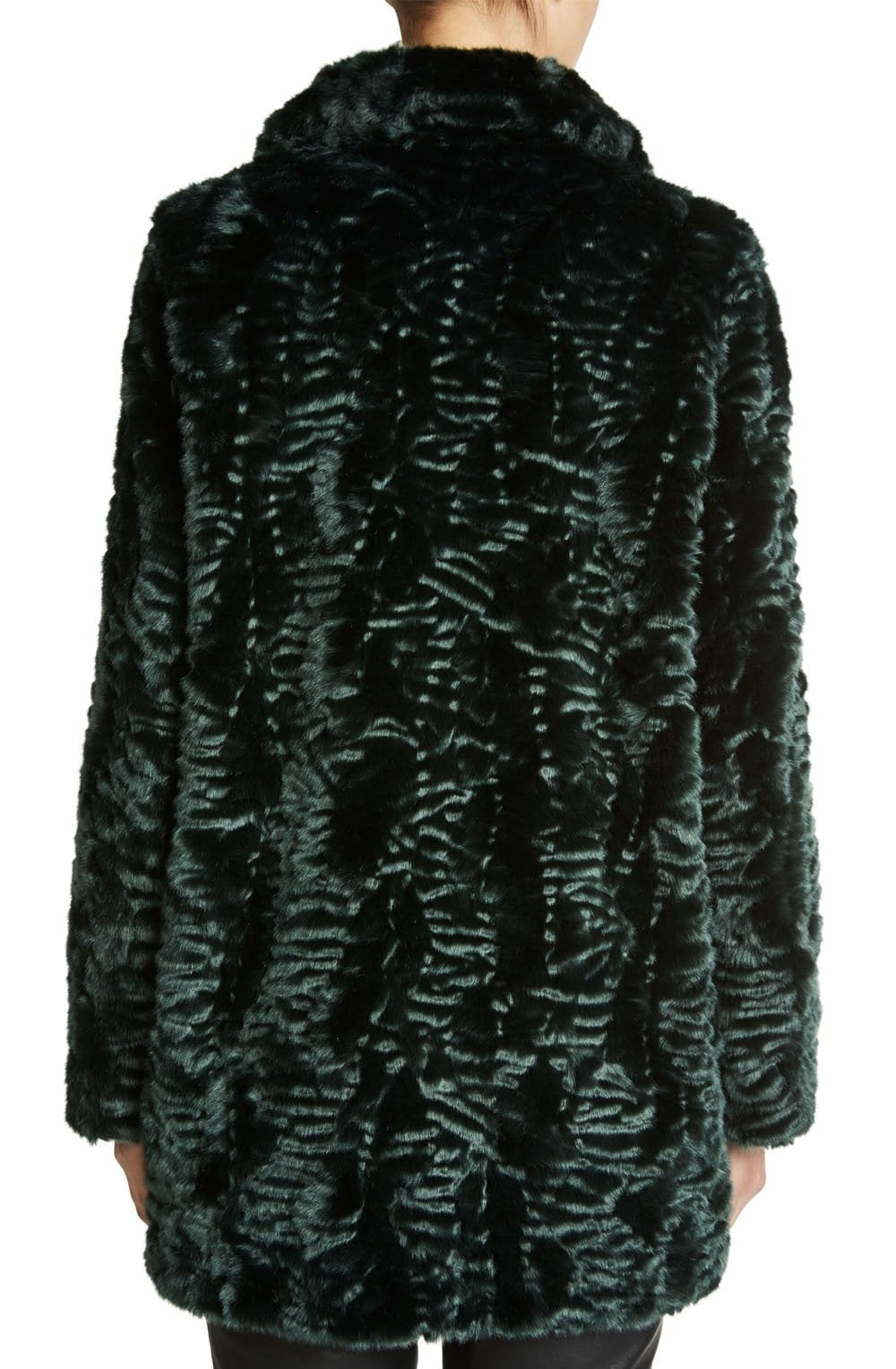 Bottle Green Faux Fur Coat