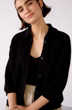 Box Style Black Collared Cardigan