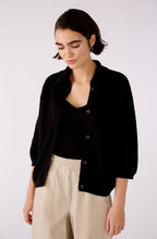 Box Style Black Collared Cardigan