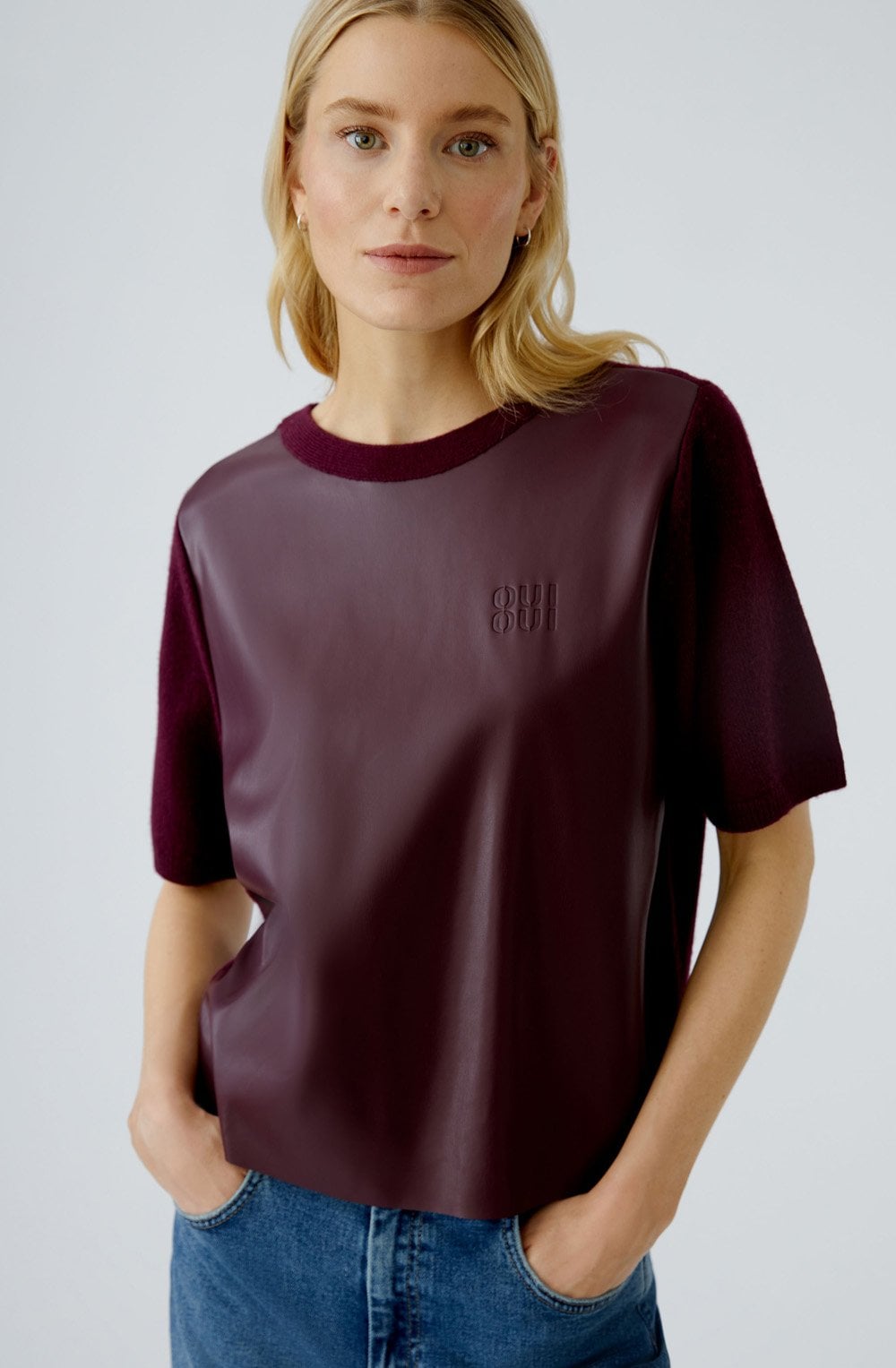 Bramble Berry Faux Leather Jumper