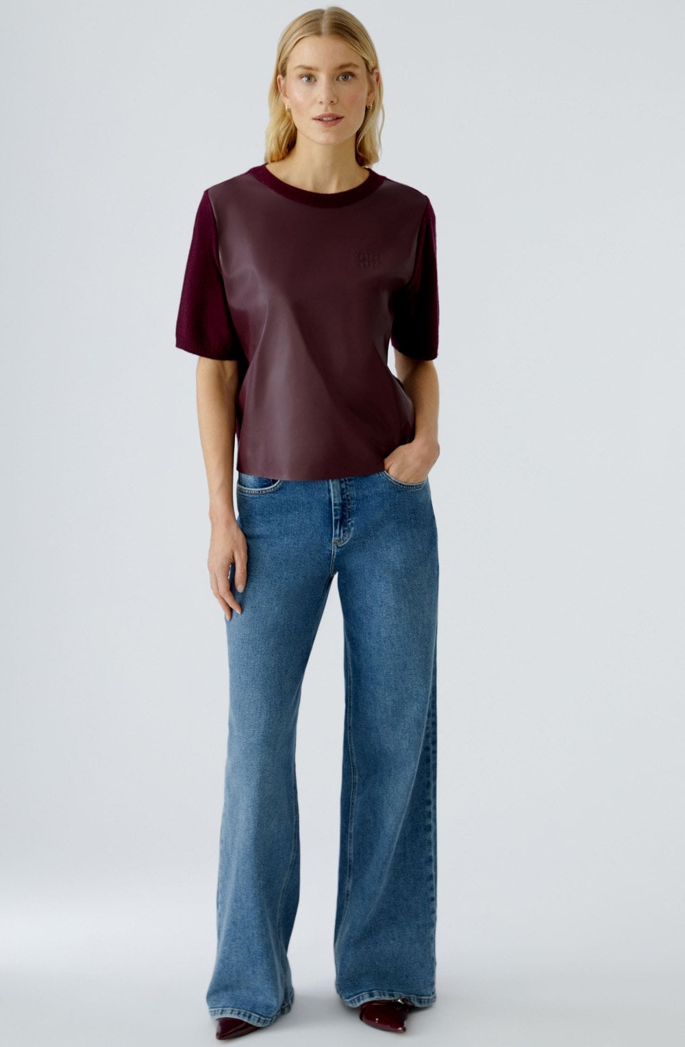 Bramble Berry Faux Leather Jumper