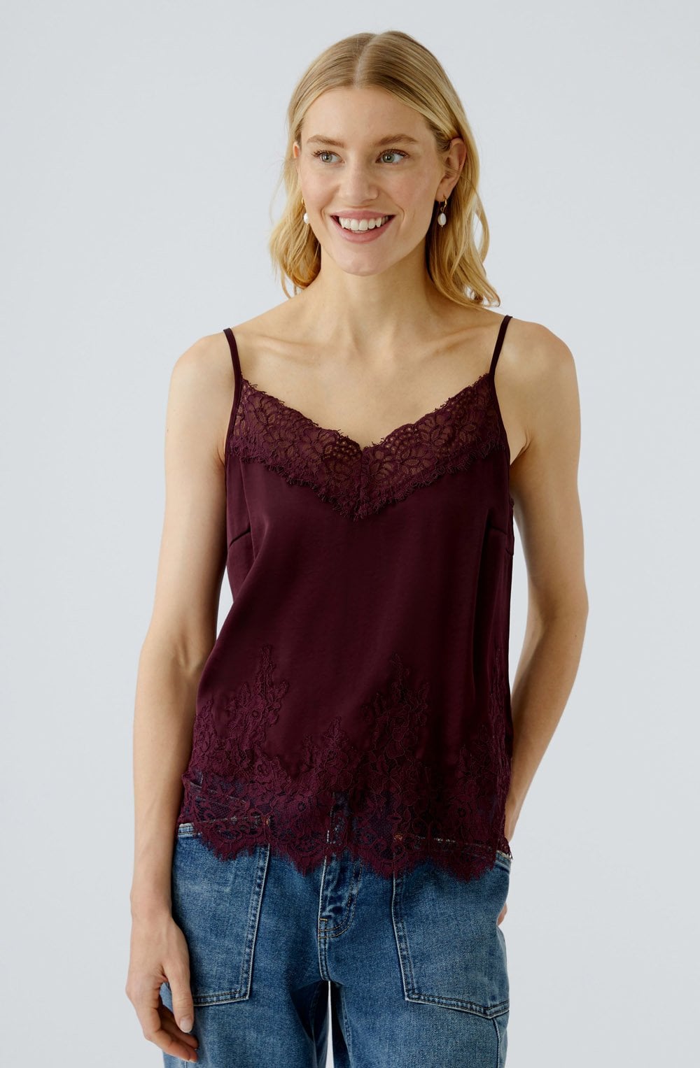 Bramble Berry Lace and Satin Camisole