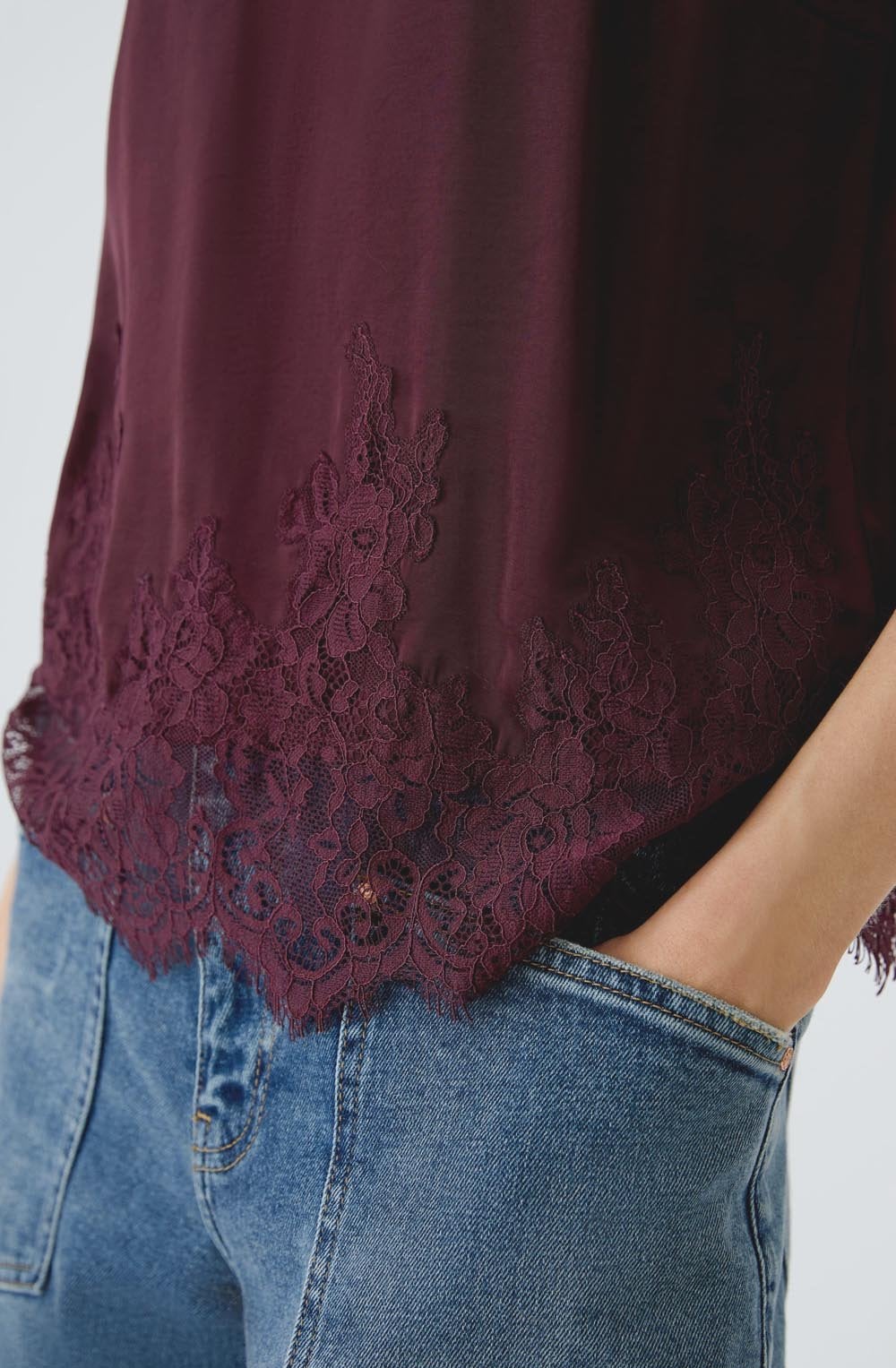 Bramble Berry Lace and Satin Camisole