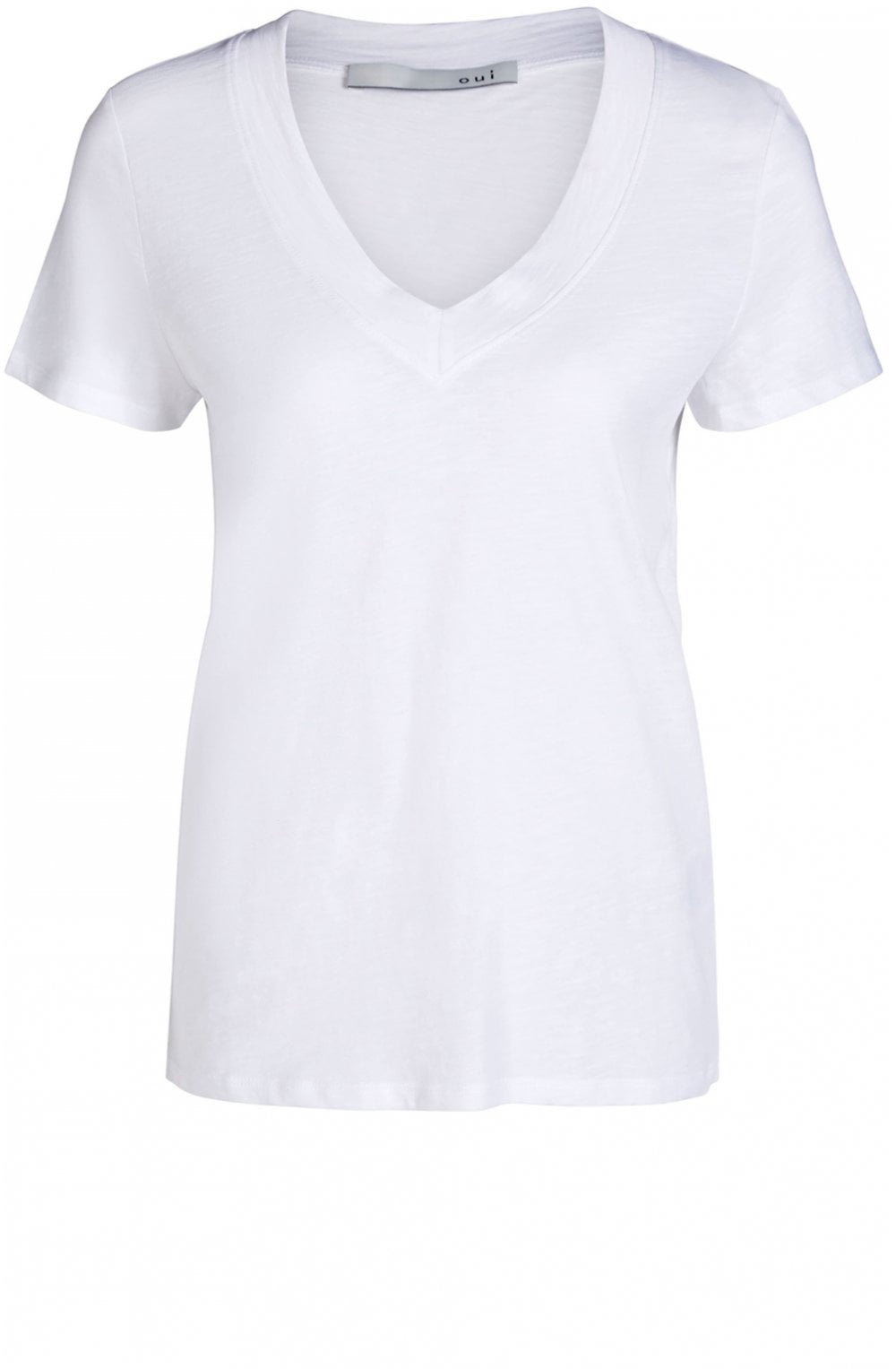 Bright White V Neck T Shirt
