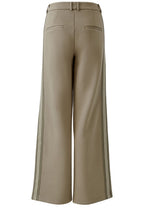 Brindle Khaki Cream Contrasting Stripe Sporty Trousers