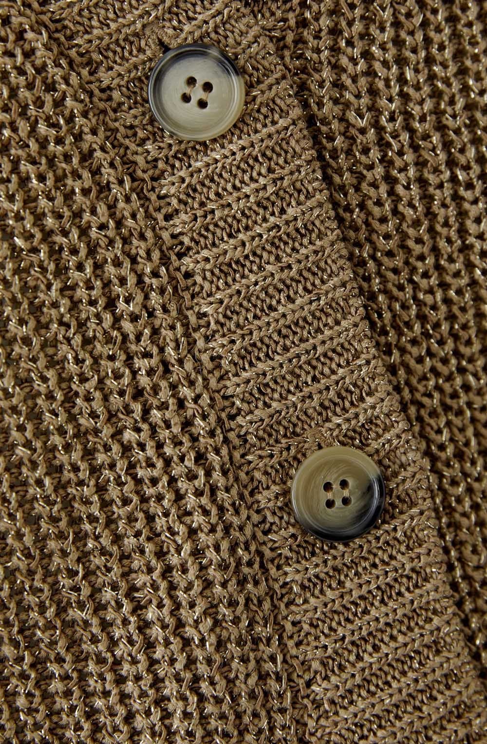 Bronze Shimmer Knitted Cardigan