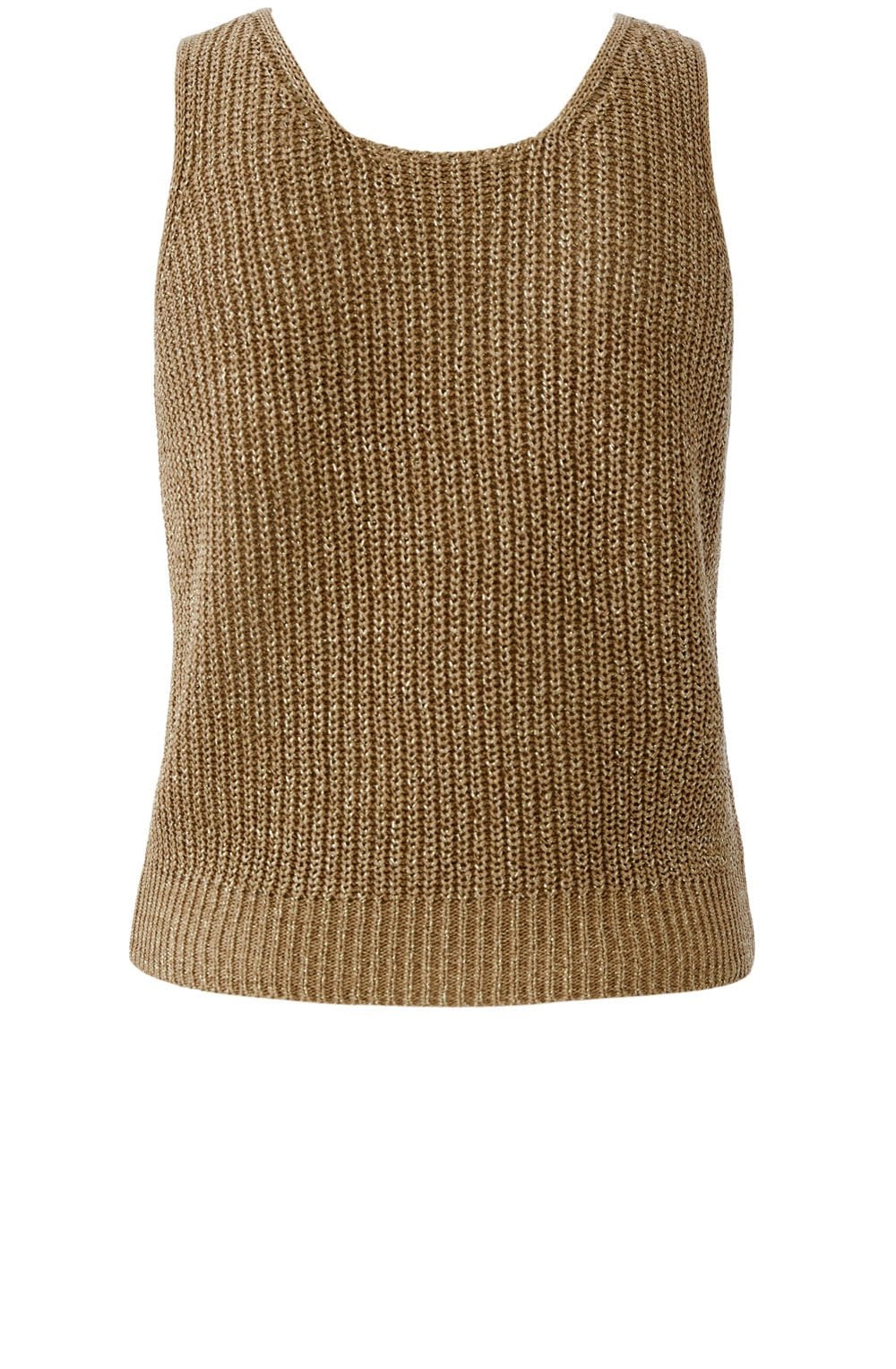 Bronze Shimmer Knitted Vest Top