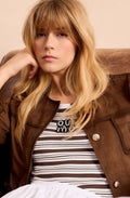 Brown and Black Striped Tank Top