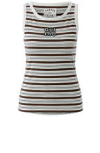 Brown and Black Striped Tank Top