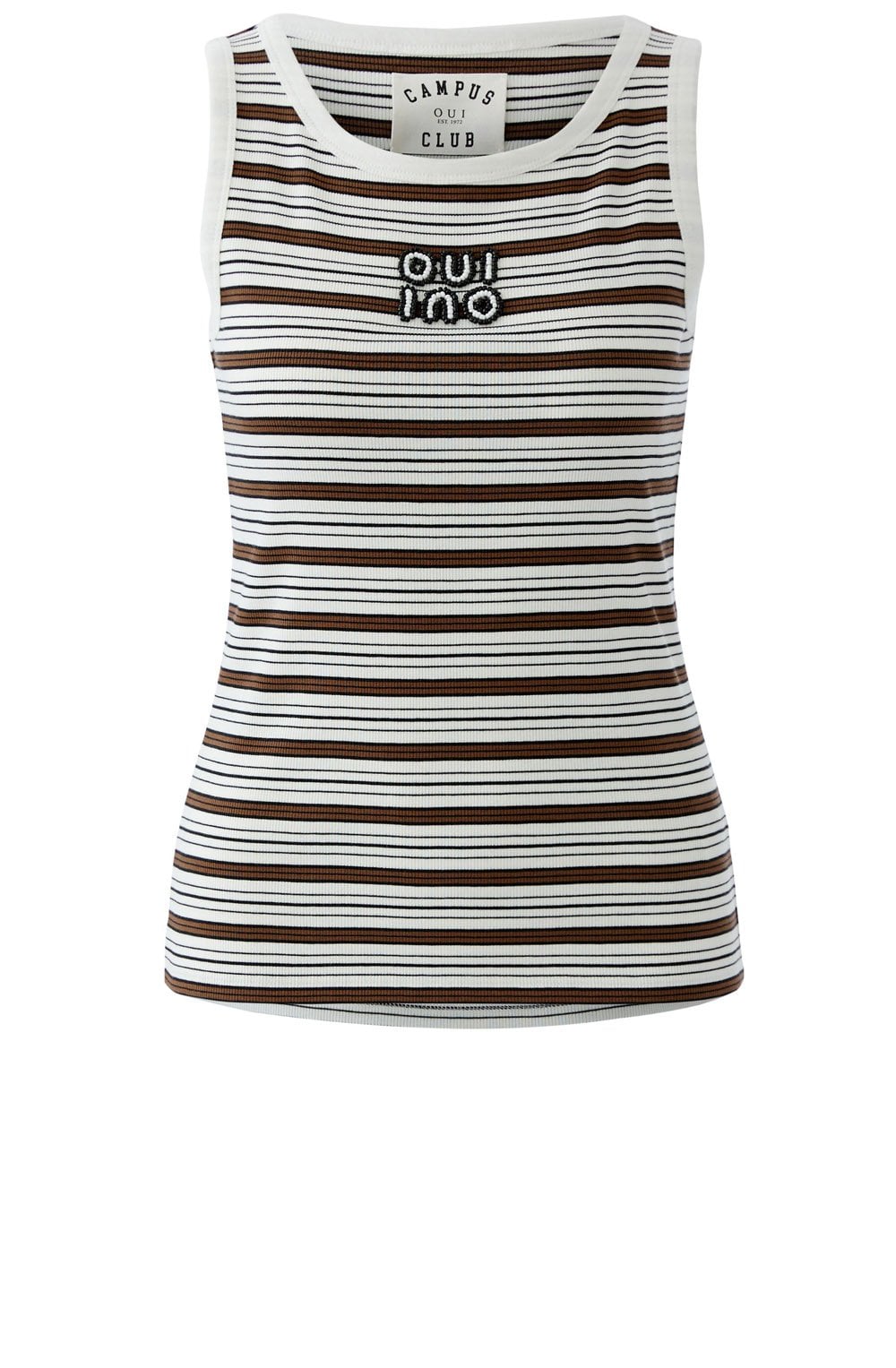 Brown and Black Striped Tank Top