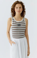 Brown and Black Striped Tank Top