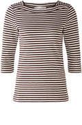 Brown Striped Super Soft Sleeved Top