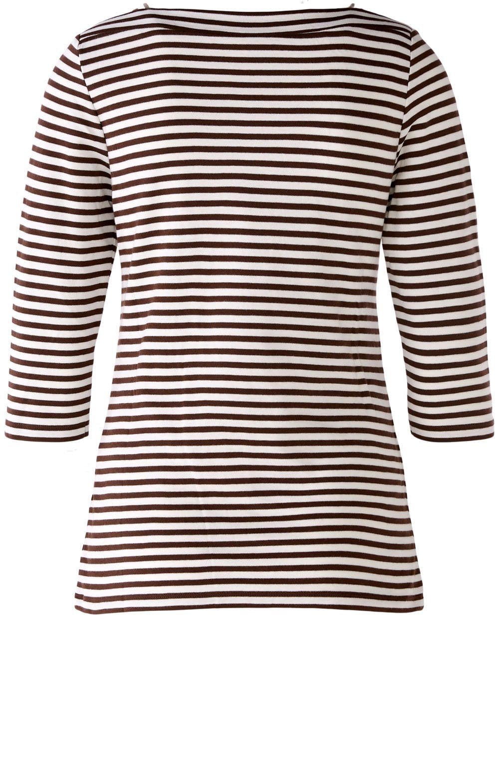 Brown Striped Super Soft Sleeved Top