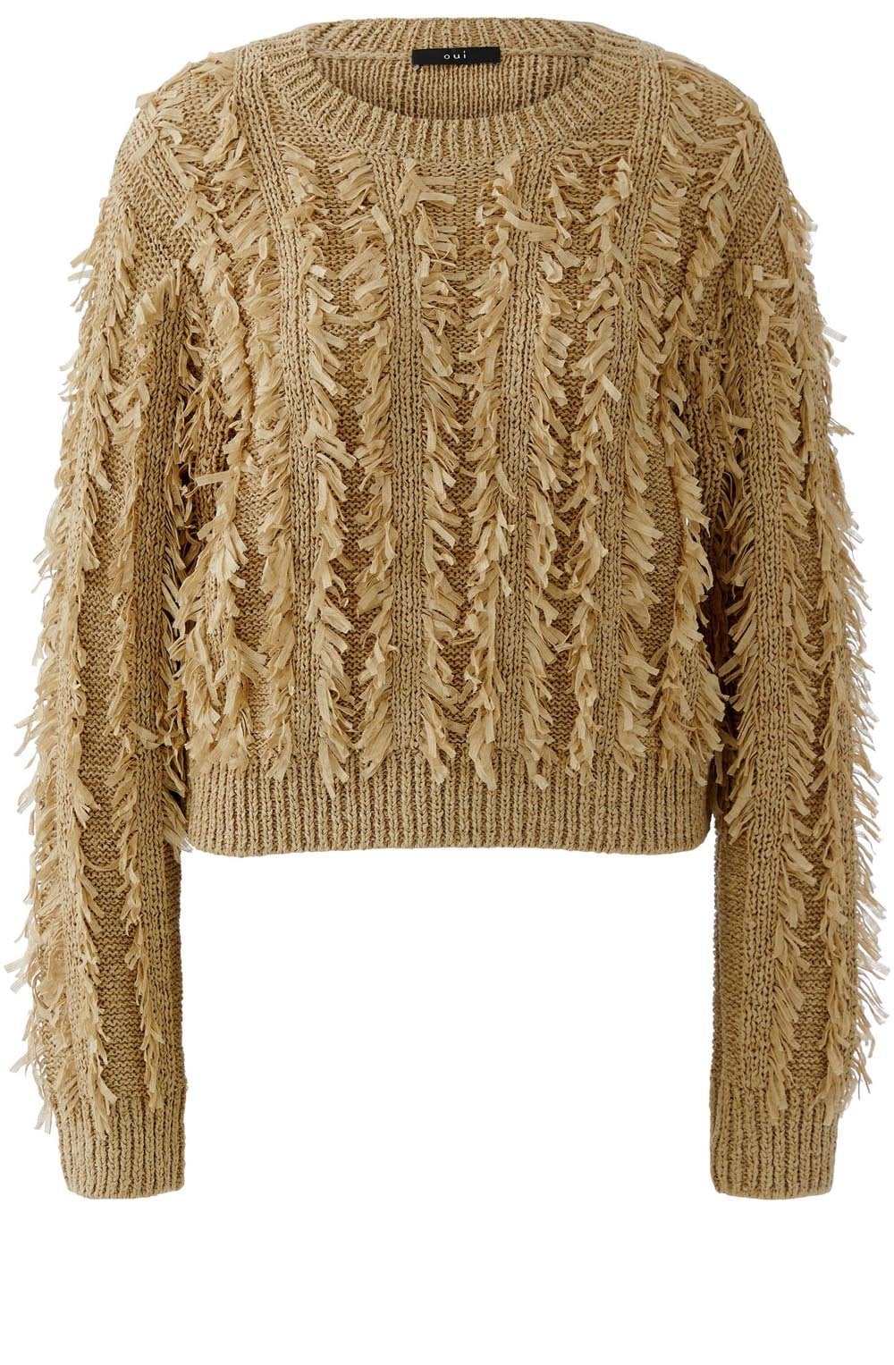 Brown Sugar Fringe Jumper