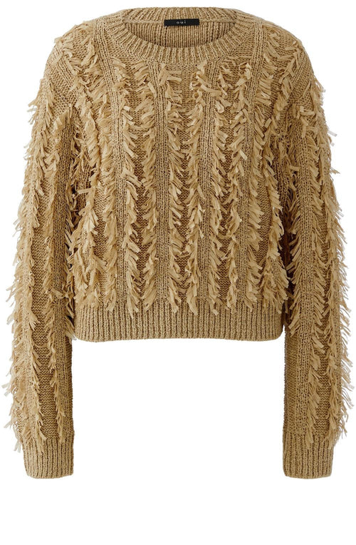 Brown Sugar Fringe Jumper