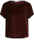 Burgundy Velvet Top