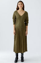 Burnt Olive Crinkled Satin Touch Maxi Skirt
