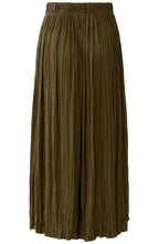 Burnt Olive Crinkled Satin Touch Maxi Skirt